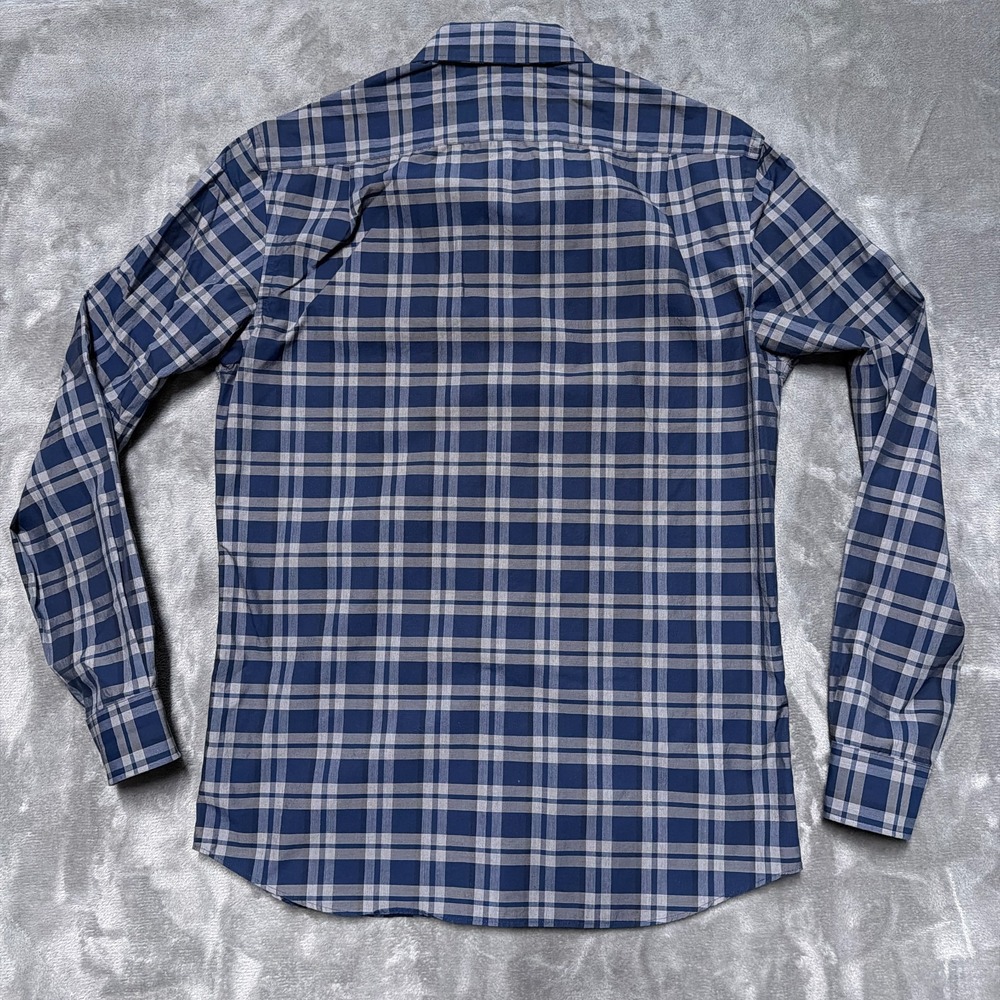Todd Snyder Dress Shirt Mens 15.5 34/35 Blue Plaid Cotton Melange Yarns Business - Picture 2 of 8